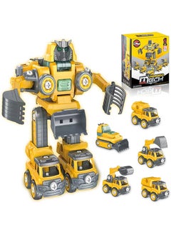 Yoawllty Robot Toys for Boys - Take Apart Transform Robot Toys - 5 in 1 Robot Toys, Trucks Cars Toys Vehicle Transform into Robots for Kids  - Image 1