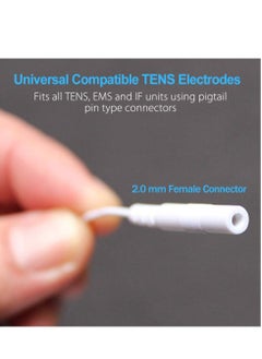 Y&D 20PCS Round Electrodes Pads 1.25" Reusable Carbon Electrotherapy for EMS Muscle Stimulator with 2.0 mm Pigtail Connectors Skin Patch  - Image 5