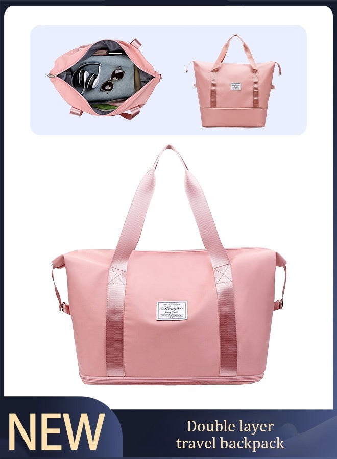 Fashion travel bag large capacity sports bag, portable luggage bag, travel handbag, dry and wet separation handbag  - Image 1
