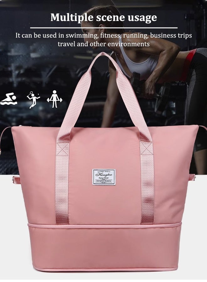 Fashion travel bag large capacity sports bag, portable luggage bag, travel handbag, dry and wet separation handbag  - Image 2