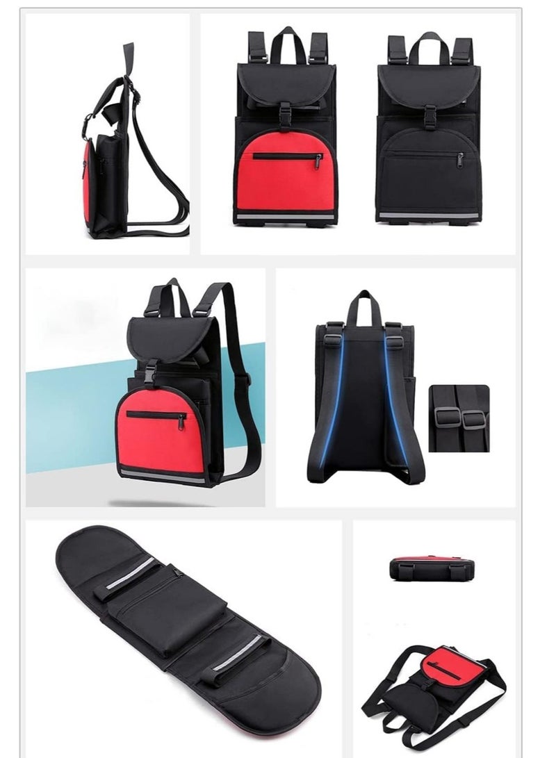 SYOSI Skateboard Backpacks Foldable Skateboard Bags Skateboard Shoulder ​Carrier, Regular Skateboard Bag With Adjustable Straps Nylon Cloth Foldable Carrier Travel Backpack For Men And Boys - Image 5