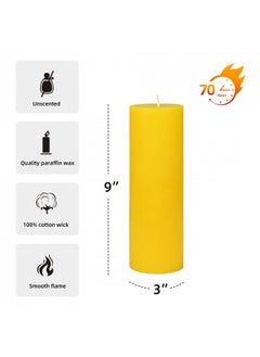 Zest Candle Pillar Candle, 3 by 9-Inch, Yellow - pzsku/Z51D49077079B70A6A8E0Z/45/_/1731696550/c1814c36-5735-44b0-8de8-b77326265f2c