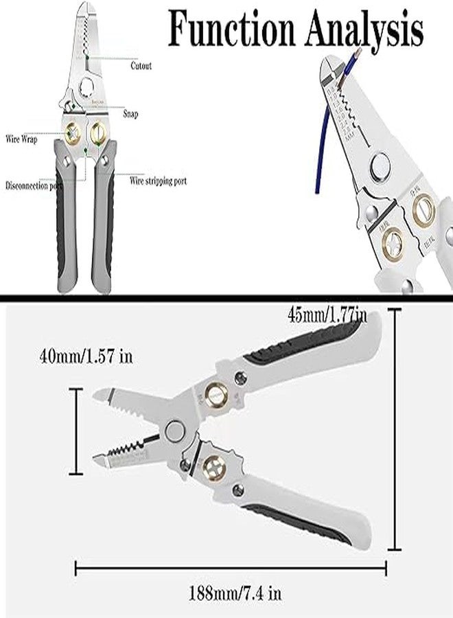 Jenibri Wire Stripper Tool with Cutter & Crimper – Heavy-Duty Electrician Pliers for Fast Cable Stripping & Clean Wire Cuts (Multi, 6 in 1 Wire Stripper) - Image 2