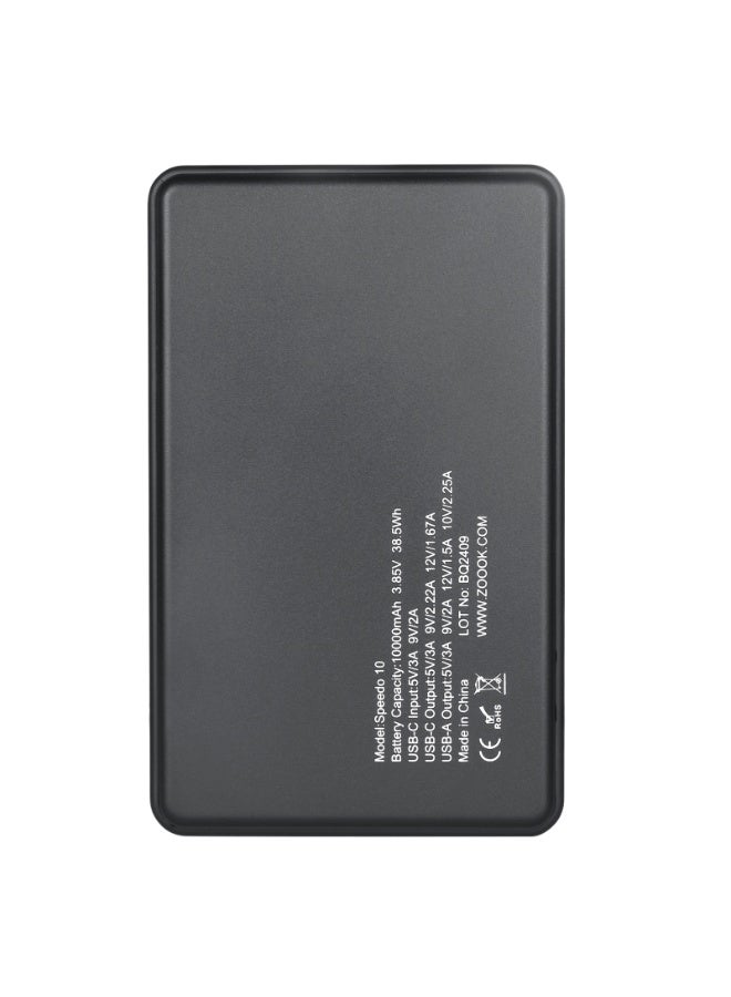Zoook 10000 mAh Portable Power Bank, 22.5W High-Capacity USB-C Charger with PD USB-C Port and QC USB-A Ports, 15W Fast Charging Battery Pack, Compatible with iPhone 16 Plus, 16 Pro, 16 Pro Max, 15, 14, 13, 12 Series, Samsung Galaxy S24/S23, iPad Air/Pro, Tablets, and Other Devices, Compact and Lightweight Design Black - Image 5