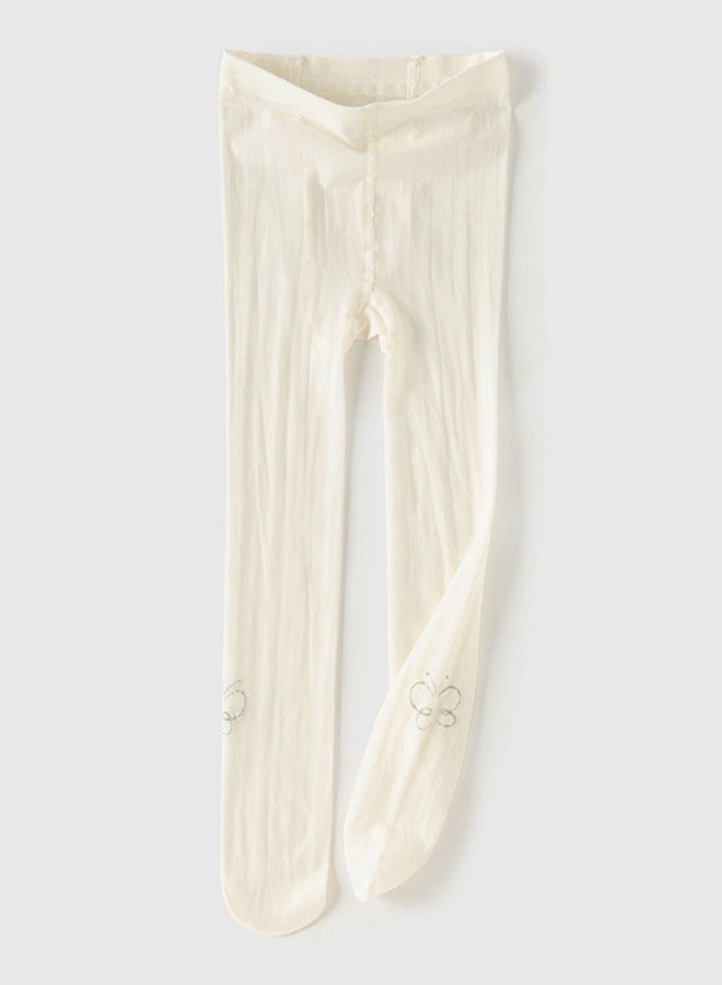 Dave & Bella Beige Butterfly Tights - Image 2