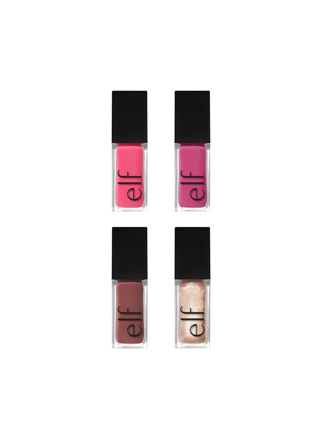 elf Glow Reviver Plumping Lip Oil Kit Nourishing Tinted Lip Oils For A HighShine Finish Infused With Jojoba Oil Vegan CrueltyFree 4 Shades - Image 4