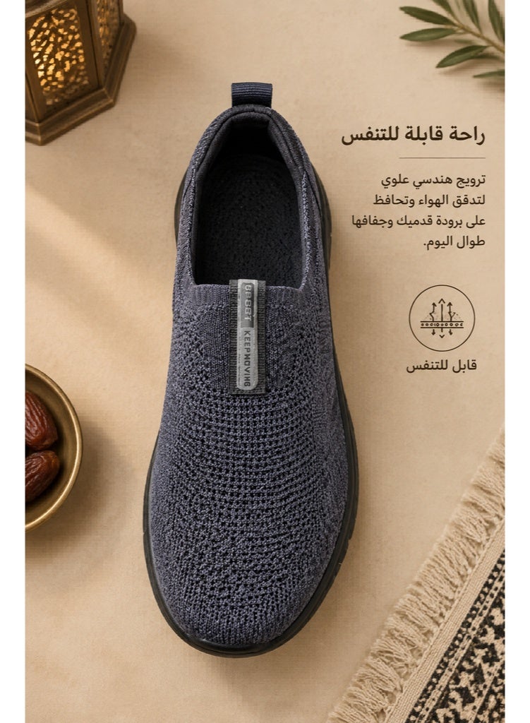Amity Men's Breathable Hollow Knit Slip-On Trainers, Soft Cushion Walking Shoes - Image 5
