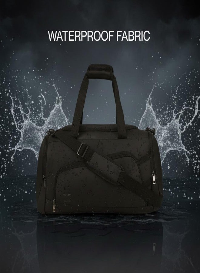 Impulse Victory Pack 33L Waterproof Gym & Travel Duffel Bag Made with Premium Vegan Leather, Shoe Compartment, Detachable Shoulder Strap, Padded Base & Durable Zippers - Image 5