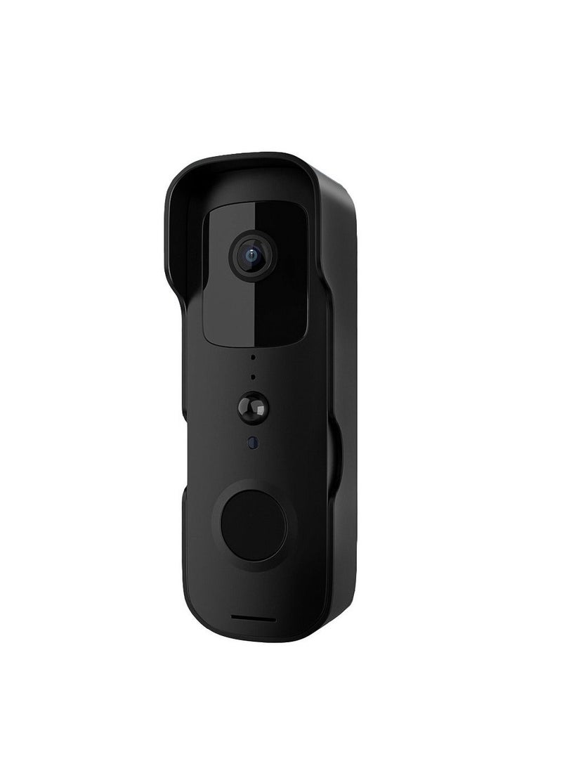 Smart Video Doorbell Home Wireless WiFi Doorbell Camera Waterproof Outdoor Doorbell App Smart Control Works With Google Assistant Voice Control Black - Image 2