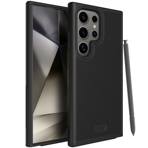 TUDIA MergeGrip Phone Case for Samsung Galaxy S24 Ultra 2024 - Dual Layer, Shockproof, Military Grade, Non-Slip, Heavy Duty & Tough Protector Cover Protective Phone Case - Matte Black - Image 1