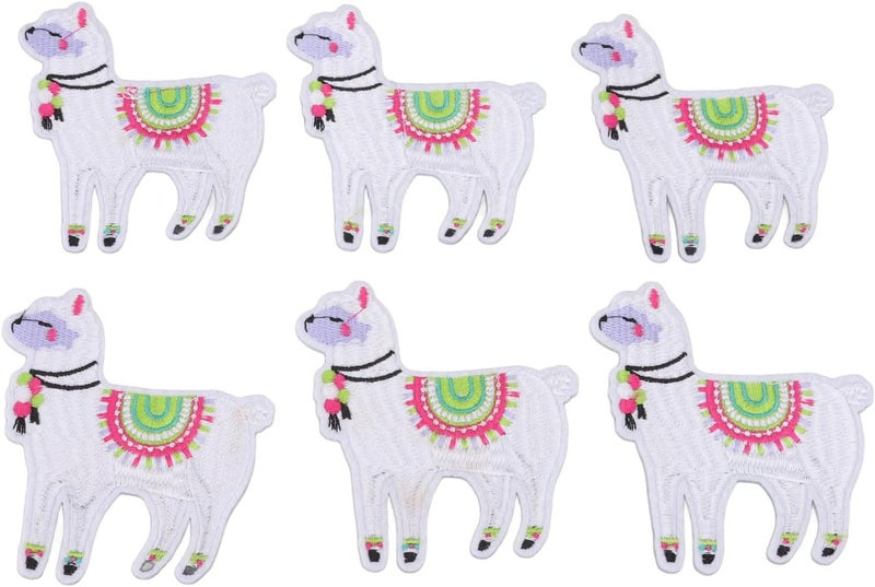 GLOGLOW 6 Pcs Embroidered Cotton Iron On Patches DIY Clothes Patches Sew On for Kids Girls Boys with Hot Melt Adhesive for School Backpacks Lunch Bags Craft Projects - Image 4