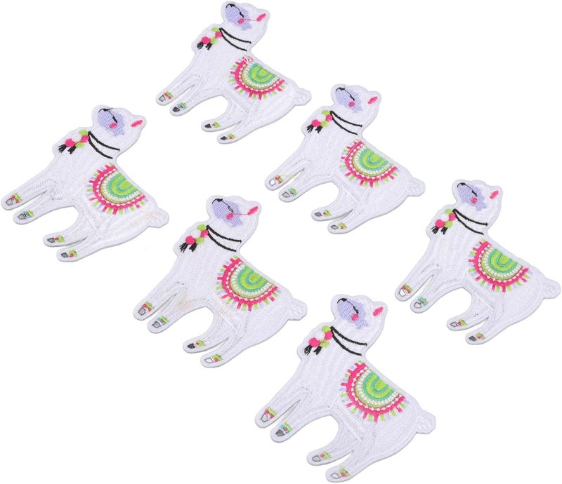 GLOGLOW 6 Pcs Embroidered Cotton Iron On Patches DIY Clothes Patches Sew On for Kids Girls Boys with Hot Melt Adhesive for School Backpacks Lunch Bags Craft Projects - Image 1