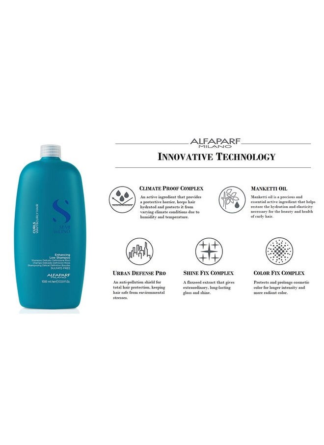 ALFAPARF MILANO Alfaparf Milano Semi Di Lino Curl Enhancing Hair Shampoo - Anti Frizz Shampoo to Deeply Cleanse, Hydrate and Nourish Wavy & Textured Hair - Vegan, Frizz Control Hair Care Products (8.45 oz / 250 ml)  - Image 3