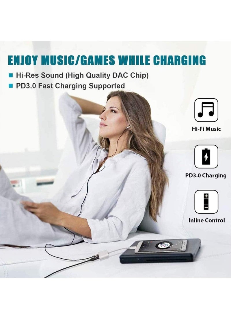 USB C to 3.5mm Jack Headphone Aux Audio Adapter Type C Fast Charging Dongle Converter USBC Earphone Adapter for Google Pixel 4 4XL 3 3XL 2 2XL, iPad Pro 2020 2019 2018, Samsung Note 10/S20 and More  - Image 3