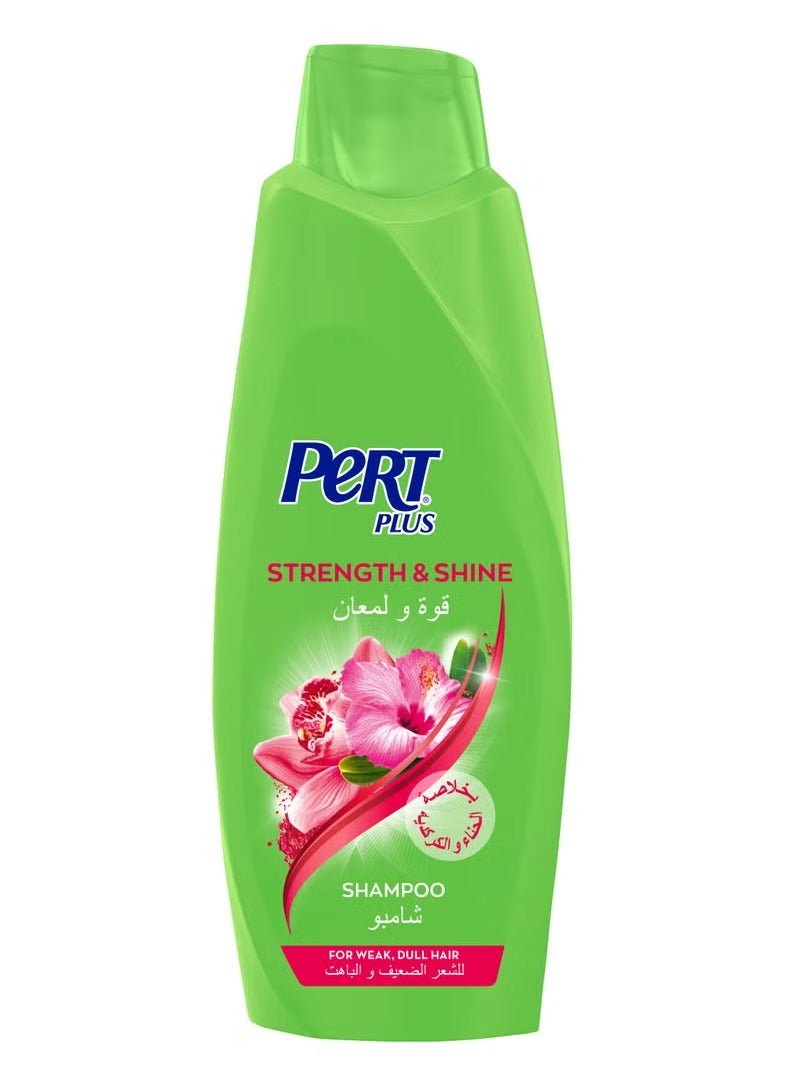 قطعتين  شامبو بيرت بلس بخلاصة الحناء والكركديه للشعر الضعيف والباهت، 600 مل