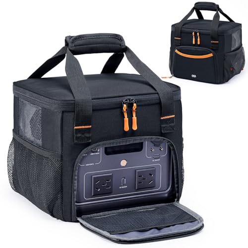 FRECOLSH HeavyDuty Portable Power Station Storage Bag Compatible with Ecoflow RIVER 2 Max and RIVER 2 Pro Solar Power Station Carrying Case for Outdoor Camping Essentials Case Only - Image 1