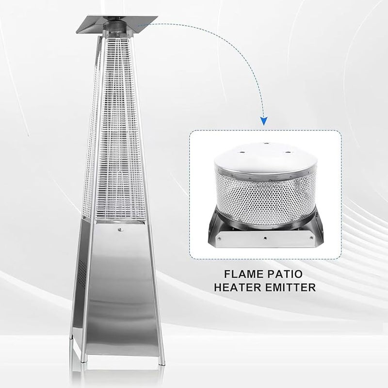 Stainless Steel Pyramid Heater Burner Reinforced Base Small Hole Distance Easy Installation Outdoor Patio Heater Component - Image 3