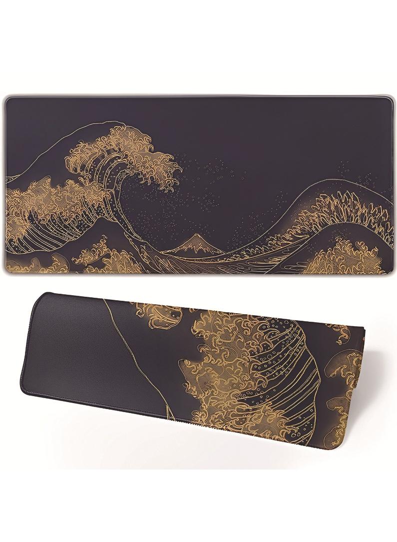 Loquat Gift Gaming Mouse Pad Extended Large Mat Desk Pad Stitched Edges Mousepad Long Mouse Pad And Non-Slip Rubber Base Mice Pad 900x400x4mm  - Image 1