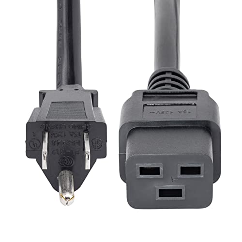 StarTech كابل طاقة كمبيوتر StarTech.com PXT515C19146 بوزن ثقيل بطول 6 أقدام 14 AWG - من NEMA 5-15P إلى C19 - كابل طاقة 14 AWG - من NEMA 5-15P إلى كابل طاقة IEC 320 C19 - Image 5