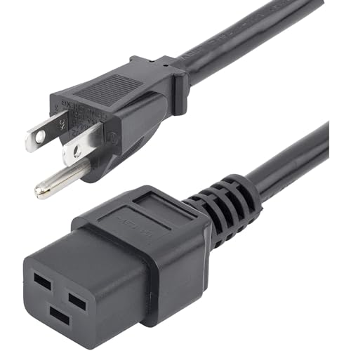 StarTech كابل طاقة كمبيوتر StarTech.com PXT515C19146 بوزن ثقيل بطول 6 أقدام 14 AWG - من NEMA 5-15P إلى C19 - كابل طاقة 14 AWG - من NEMA 5-15P إلى كابل طاقة IEC 320 C19 - Image 2