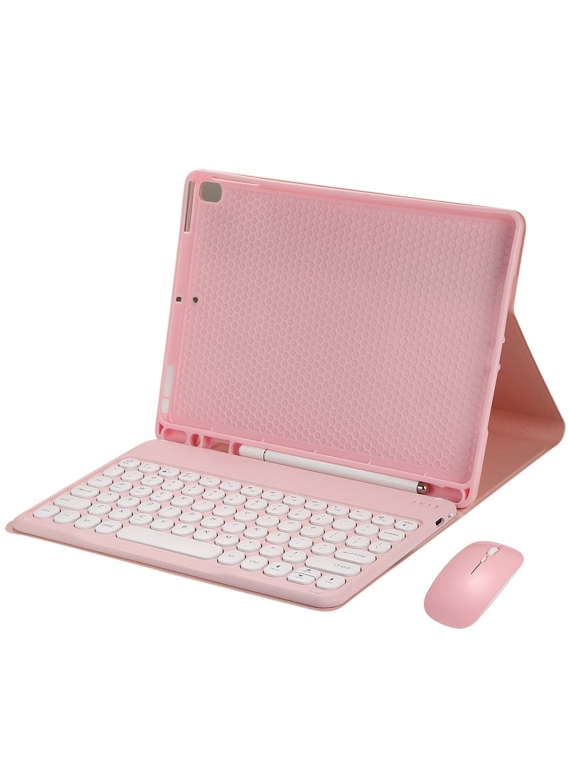 Keyboard Case Compatible with Samsung Galaxy Tab S10 Ultra 14.6 Inch (2024), Round Keys Detachable Wireless Touchpad Trackpad Keyboard Leather Case with Pencil Slot