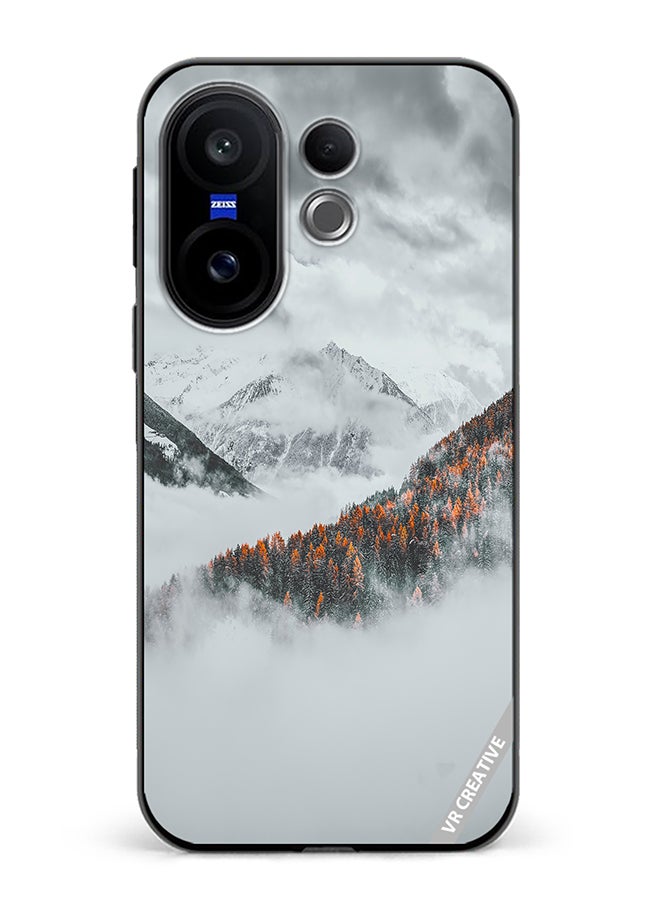 Protective Case Cover For Vivo X200 FE Frosted Orange Design Multicolour