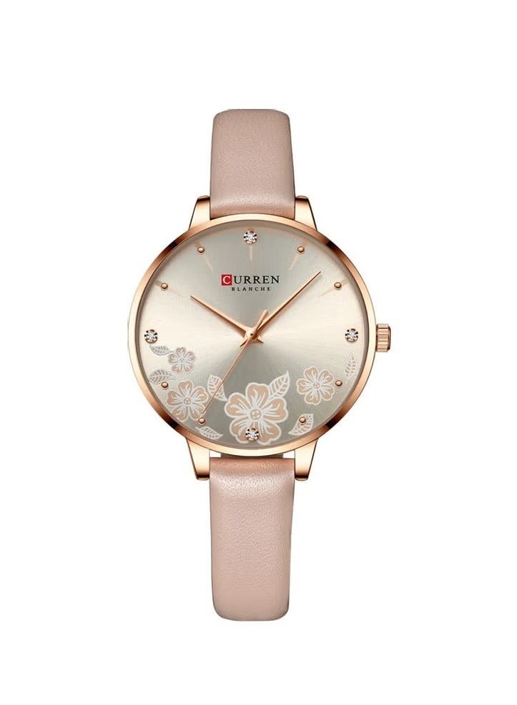 CURREN Women's Analog Wrist Watch - 35 mm - Pink - Image 1