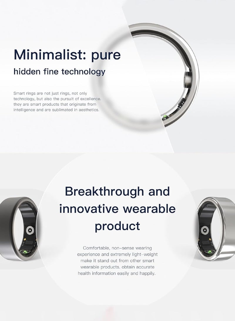 Smart Rings, Men's and Women's Smart Rings Health Tracker, Heart Rate and Temperature Monitoring, Track Sleep, Exercise and Recovery - Image 2