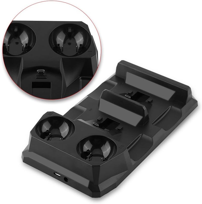 Pilipane 4 in 1 Fast Charging Dock Station Stand Charging Dock Charger for PS MovePS4 Controllers Organize and Power Up Your Gaming Gear - Image 5