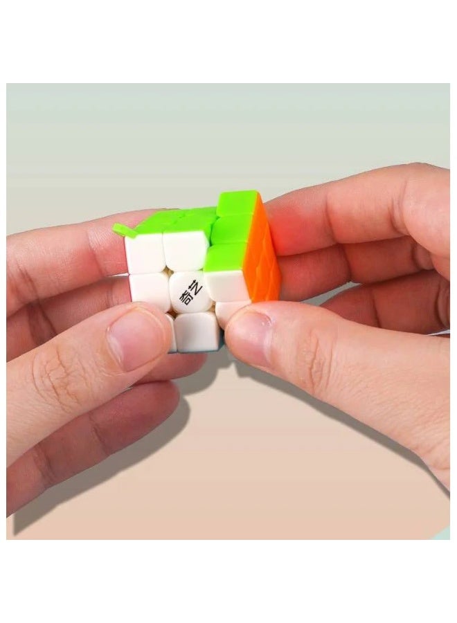 كي يي مكعب QiYi Mini 3x3 ميدالية مفاتيح – لغز صغير محمول بدون ملصقات للأطفال والكبار - Image 3