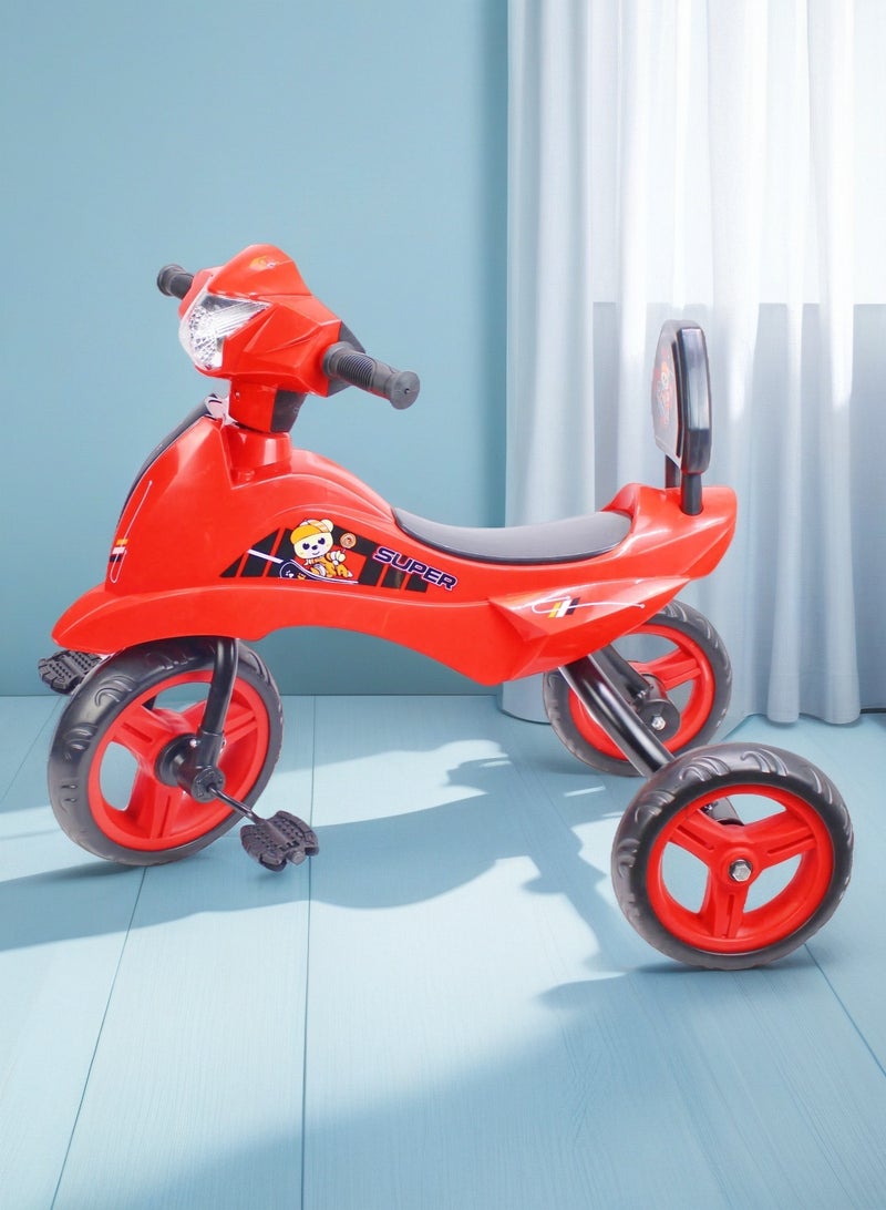 EASY FUTURE  Kids Tricycle with Light & Music Baby Bicycle Ride-On Toy Color Options: Blue, Red, Pink - Image 5