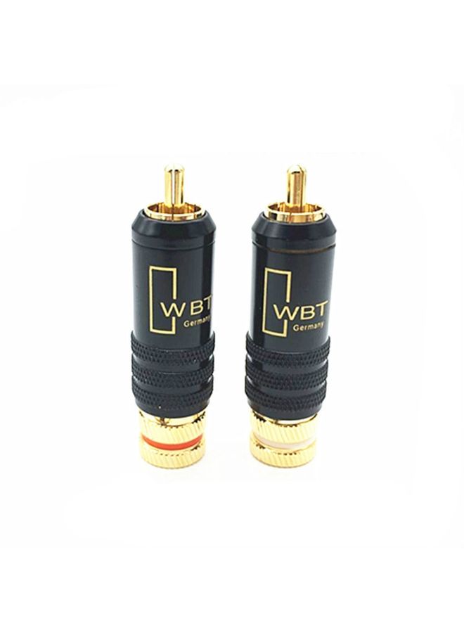 BURAQ 2pcs WBT-0144 RCA Lotus Plug AV Audio and Video Plug(Black)  - Image 3