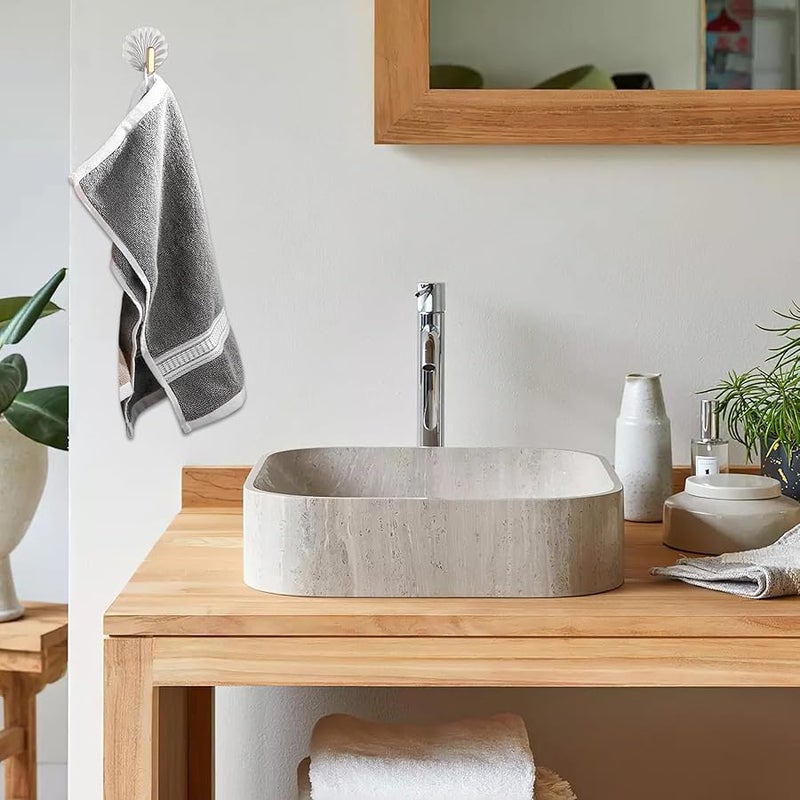 خطافات جدارية ذاتية اللصق على شكل صدفة شفافة 4 قطع مع علاقة ذهبية مقاومة للماء ثقيلة الواجب - Image 3