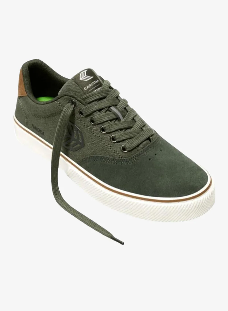 كاريوما NAIOCA PRO Bronze Green Suede Deep Lichen Green Canvas Bronze Green Logo Camel Sneaker
