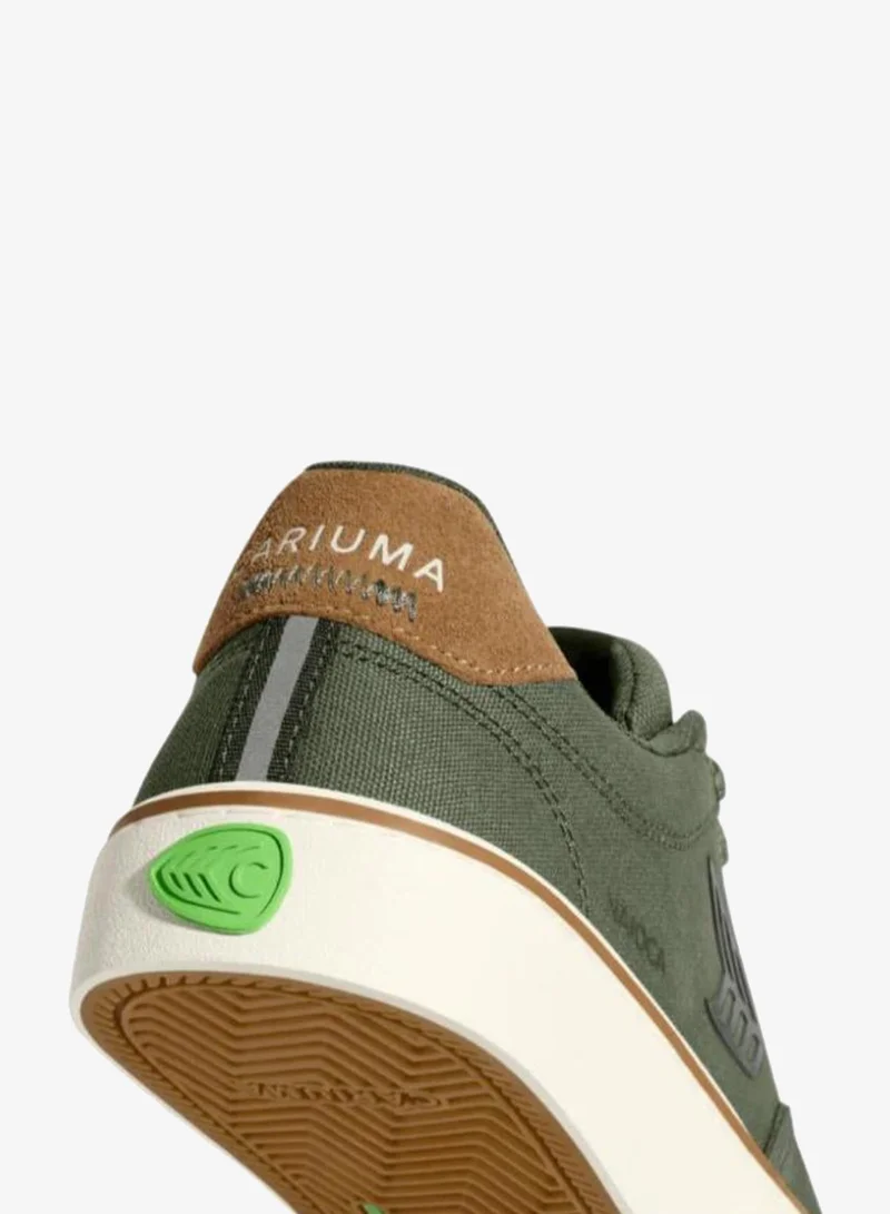 Cariuma  NAIOCA PRO Bronze Green Suede Deep Lichen Green Canvas Bronze Green Logo Camel Sneaker  | Best Price UAE