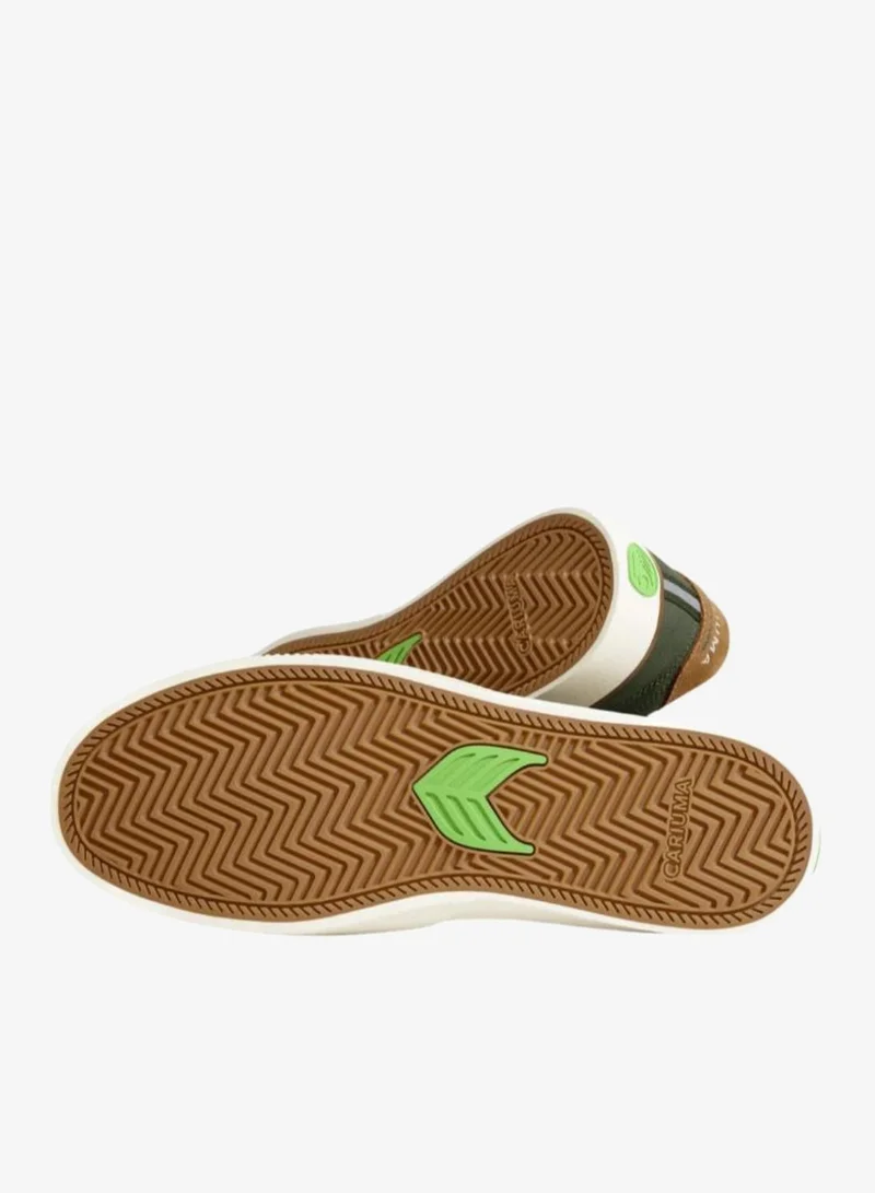 Cariuma  NAIOCA PRO Bronze Green Suede Deep Lichen Green Canvas Bronze Green Logo Camel Sneaker  | Best Price UAE
