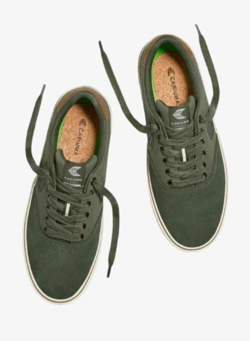 Cariuma  NAIOCA PRO Bronze Green Suede Deep Lichen Green Canvas Bronze Green Logo Camel Sneaker  | Best Price UAE