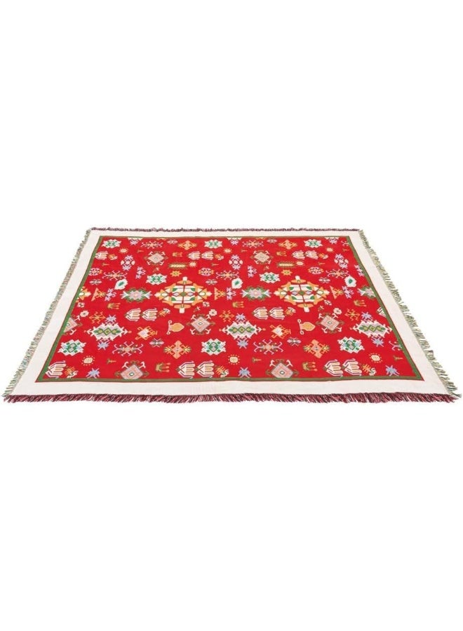 السنيدي فرشة للتنزة والرحلات فرشة جلوس ارضية للرحلات والتخيم والبر احمر مقاس L160*W220 سم - Image 1