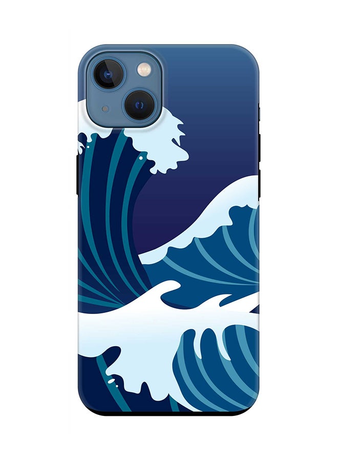 Stylizedd Tough Pro Series Case for Apple iPhone 14 Dual Layer hybrid PC & TPU Customized Mobile Cover Shield with inner TPU protection Matte Finish - Japanese Sea