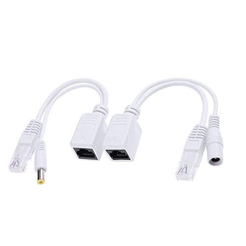 LipiWorld Power Over Ethernet Poe Injector Splitter Adapter Poe Cables for Internet Protocol Camera, White - Image 1