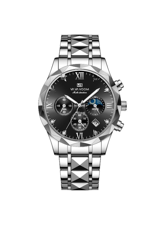 Men's Waterproof Fashion Diamond Design Business Watch - Cross-Border Wristwatch