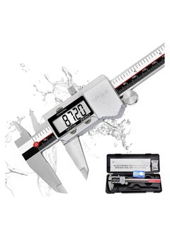 Generic Digital Calipers, IP54 Electronic Caliper Measuring Tool Micrometer Stainless Steel 8 inch /200mm Vernier Caliper Ruler Woodworking Measure Tool with LCD Display  - Image 2