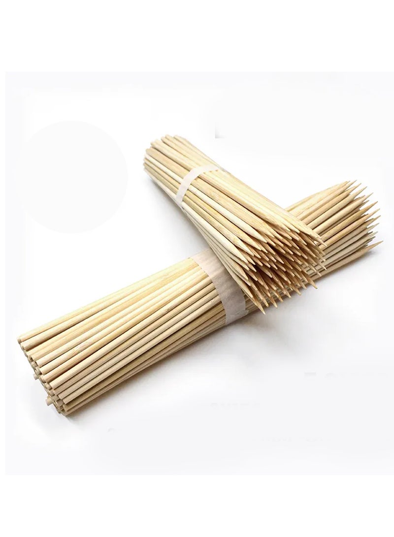 Natural Bamboo Skewers， Wooden Skewers,Skewer Sticks,kebab Sticks,Short Skewers,Wooden Kebab Skewers -Skewers for Fruit Kabobs,Appetizer, Chocolate Fountain, Cocktail More Food,(12-Inch(100pcs))  - Image 2