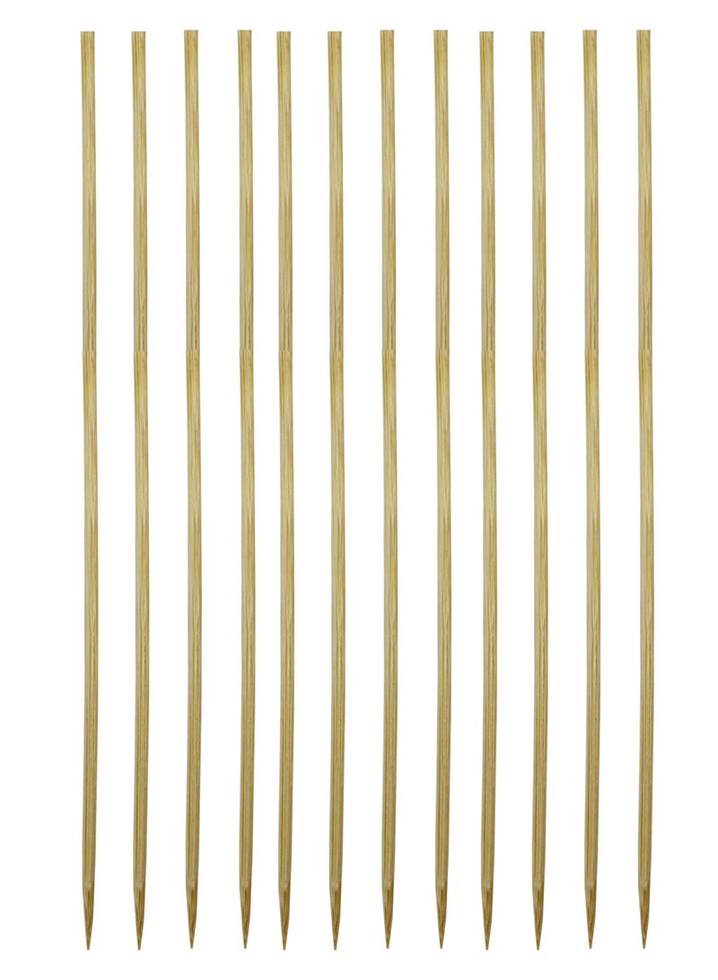 Natural Bamboo Skewers， Wooden Skewers,Skewer Sticks,kebab Sticks,Short Skewers,Wooden Kebab Skewers -Skewers for Fruit Kabobs,Appetizer, Chocolate Fountain, Cocktail More Food,(12-Inch(100pcs))  - Image 3
