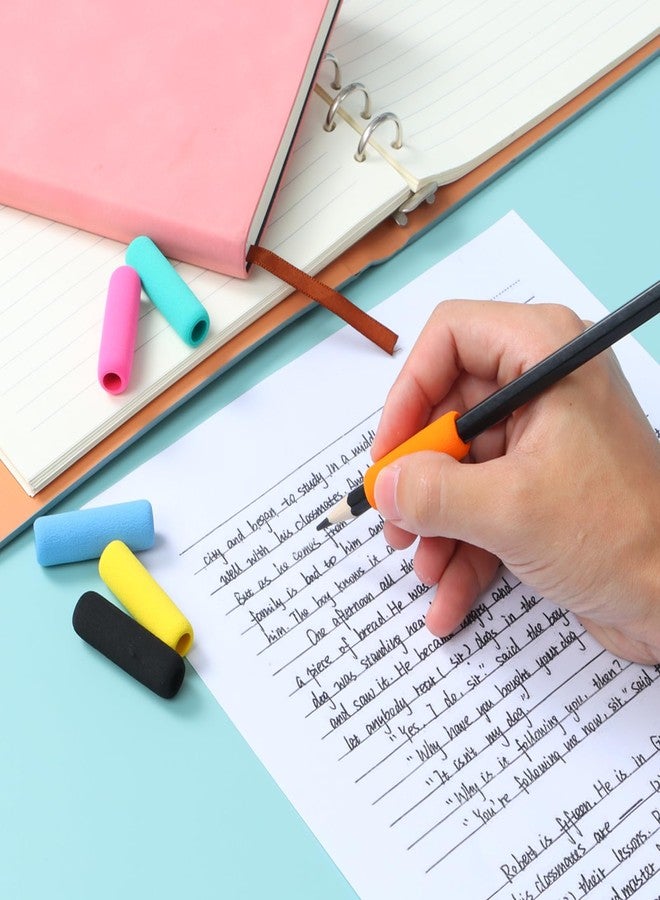مجموعة أوستيد من 50 قطعة من مقابض أقلام الرصاص لتحسين خط الأطفال، مقابض كلاسيكية مناسبة للأطفال والكبار، حامل مريح للأقلام، مقابض إسفنجية للأصابع، وسادة قلم رصاص ميكانيكي، 10 ألوان - Image 3