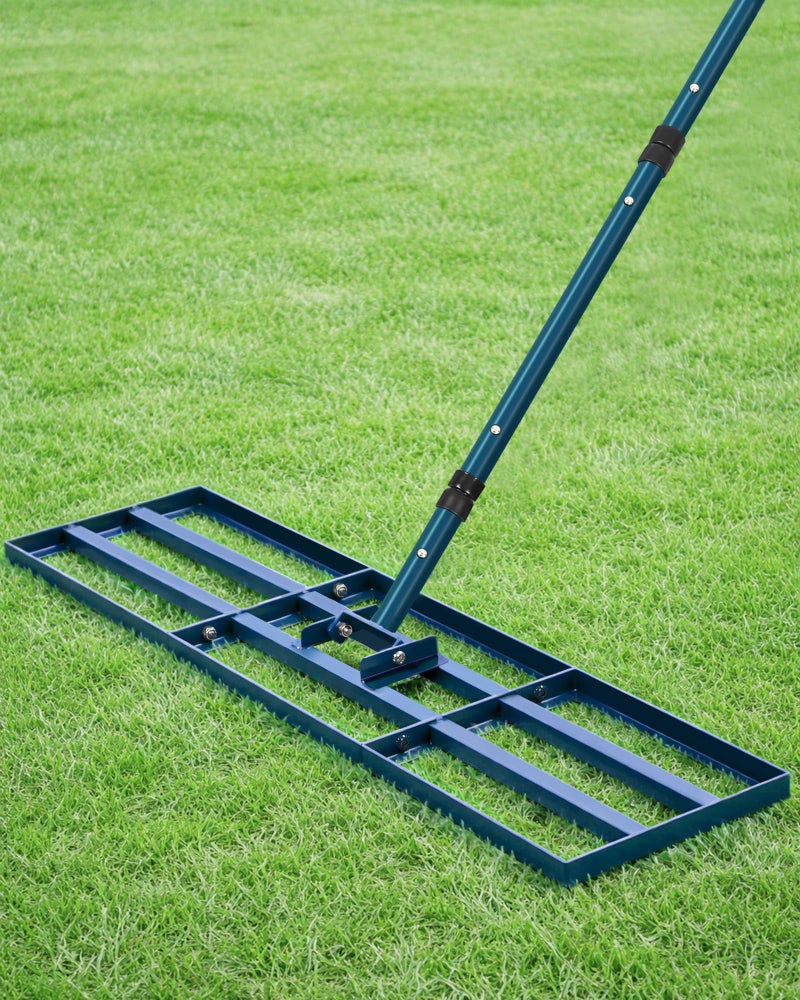 TITECK Lawn Leveling Rake, 45x10 Inch Yard Leveling Rake for Soil with 78'' Adjustable Steel Handle, Level Soil Sand Dirt Ground Surfaces Easily, Ideal for Backyard, Garden, Golf Course, Pasture, Farm - Image 1
