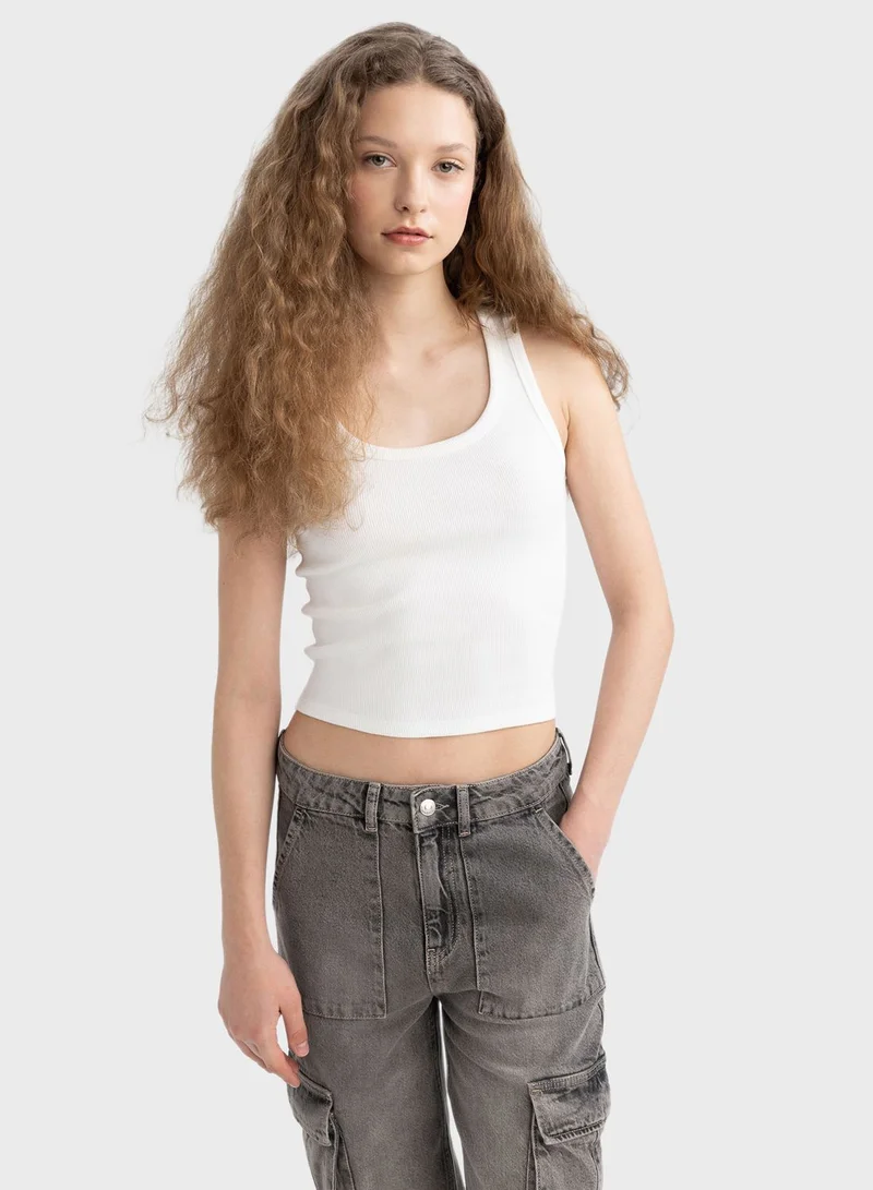 DeFacto Slim Fit Camisole U Collar Undershirt