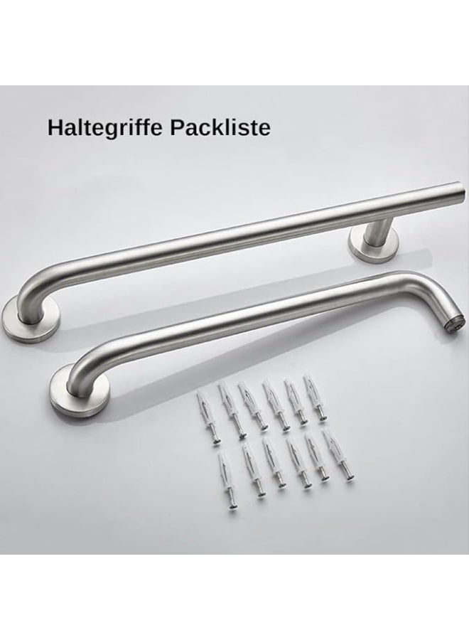 Stainless Steel L Shaped Bathroom Safety Grab Bar Vertical Angle Support Handrail - Image 3
