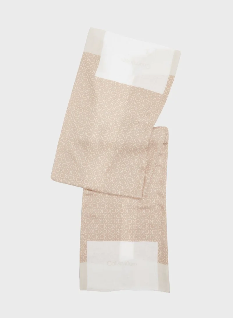 CALVIN KLEIN Geo Minimal Logo Shawl