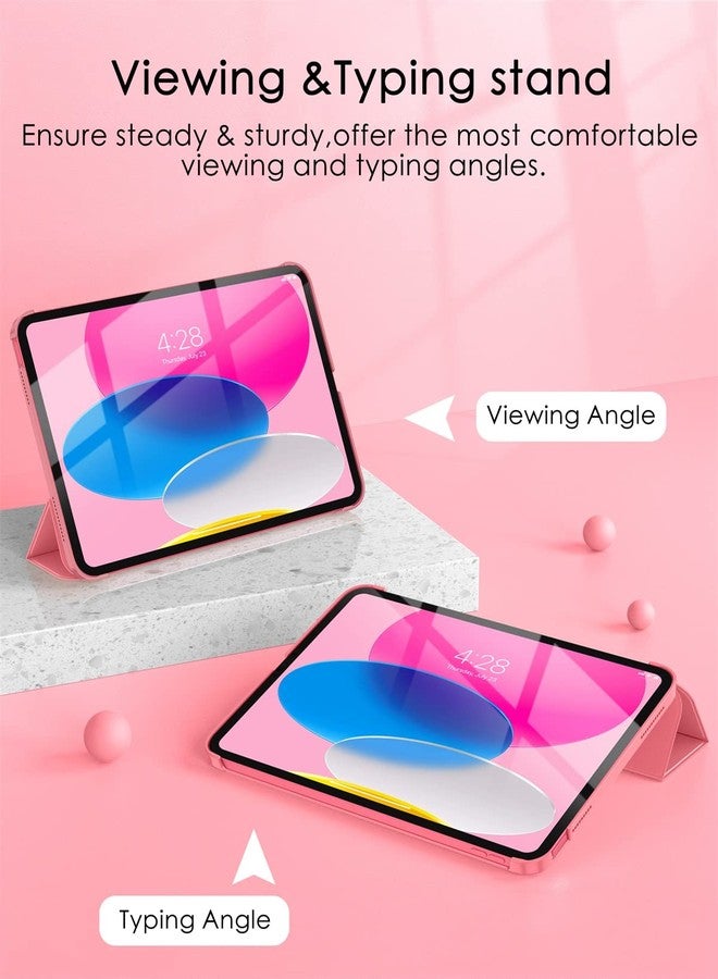 Soke Case for iPad 10th Generation(10.9-inch,2022) - [Smart Cover Auto Wake/Sleep + Slim Trifold Stand], Premium Protective Hard PC Back Cover for New Apple iPad 10.9 Inch - Watermelon - Image 4